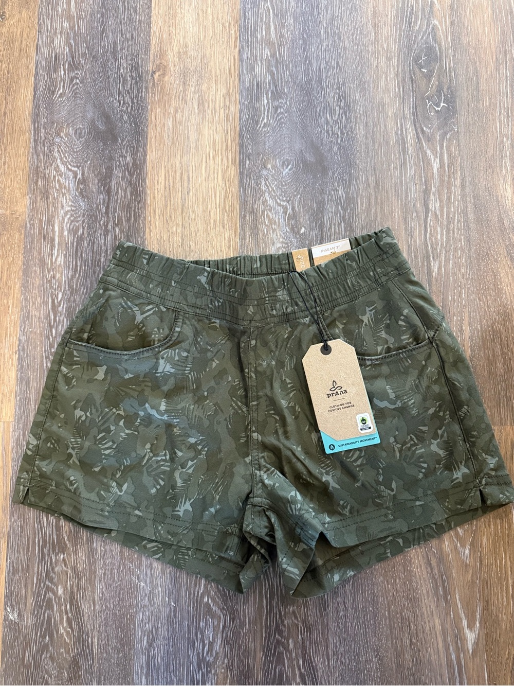 Prana Halle E-waist Camo Women's Athletic Shorts